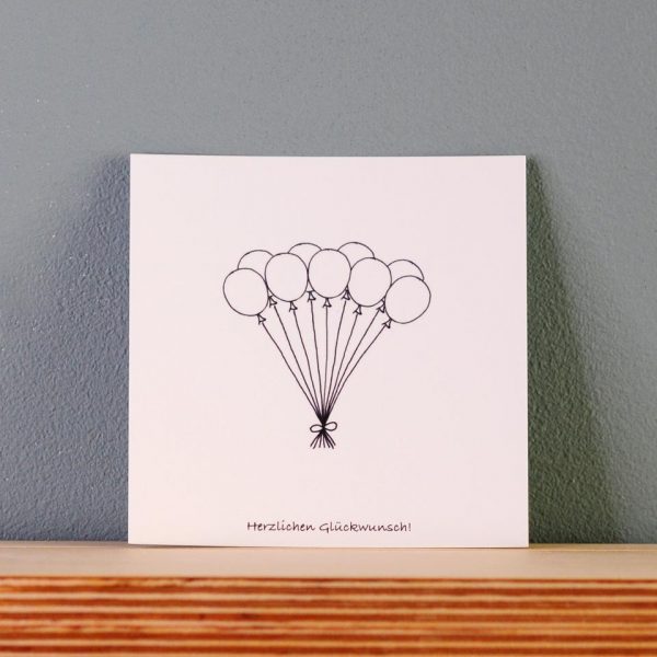 Glückwunschkarte Luftballone