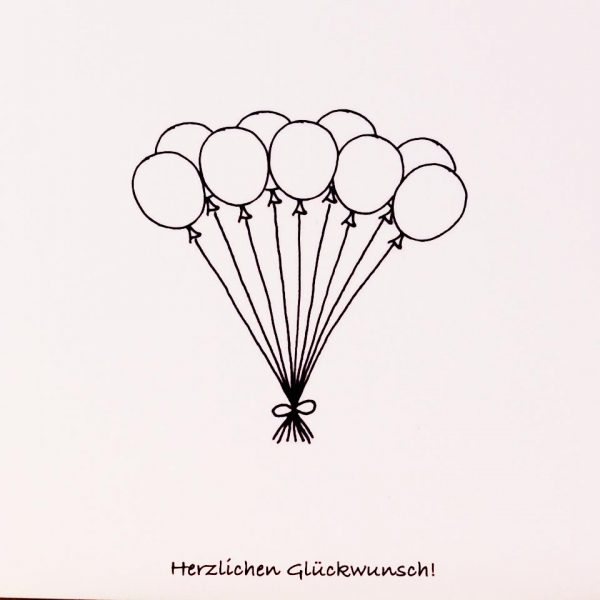 Nahaufnahme Glückwunschkarte Luftballone