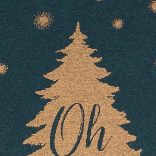 Nahaufnahme Weihnachtskarte "Oh Tannenbaum!"